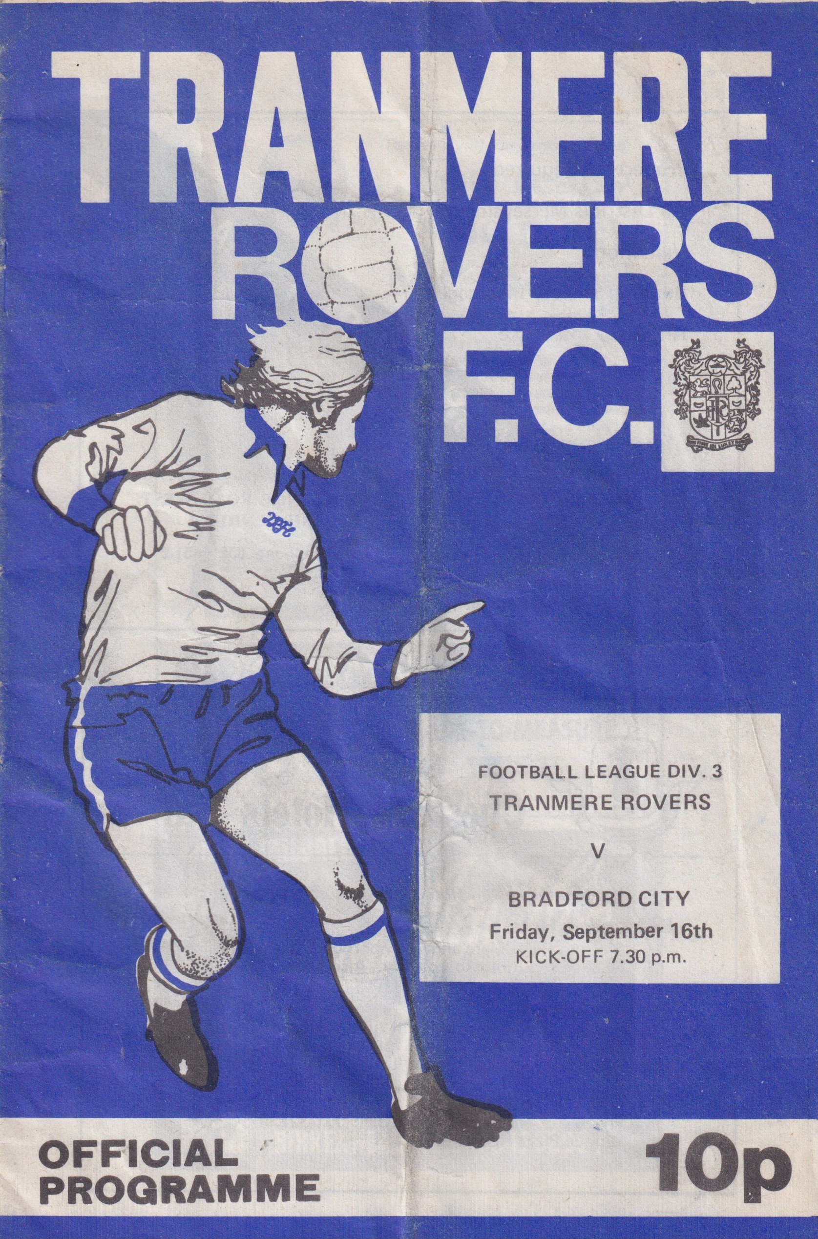Tranmere Rovers v Bradford City match programme